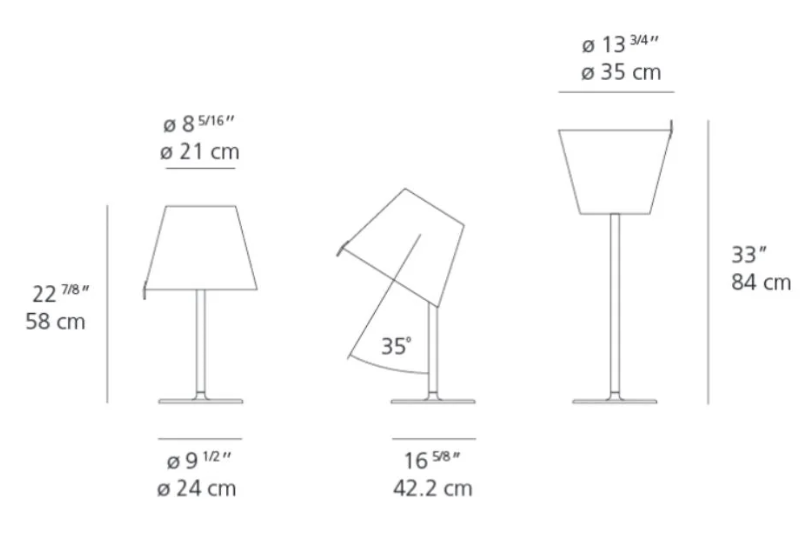 Abajur Artemide Melampo table lamp - Grey